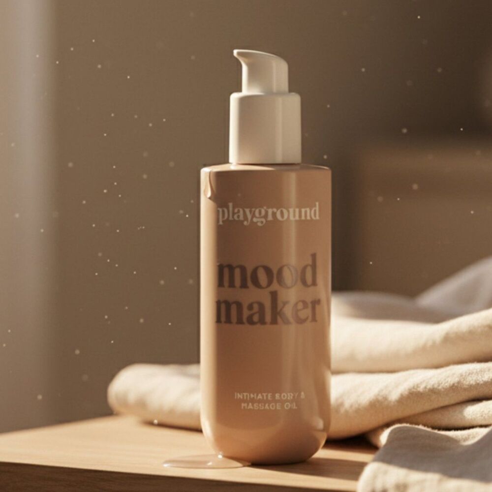 Playground Mood Maker Intimate Body & Massage Oil 4 Oz Vanilla Floral